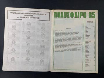 1984/85 Panini Complete  85 Sticker Album (Greek, Nieuw