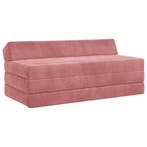 vidaXL Vouwbare Sofa Bed Roze 120 x 60 x 49 cm Stof, Huis en Inrichting, Verzenden, Nieuw