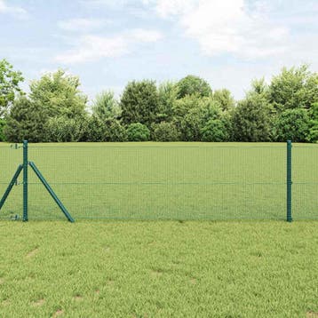 vidaXL gelast draadhek met grondbevestiging 100 x 0,5 m, Verzenden