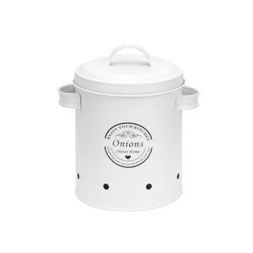 Uienpot - Wit - Uien Bewaarpot - Voorraadpot Uienmand, Verzenden