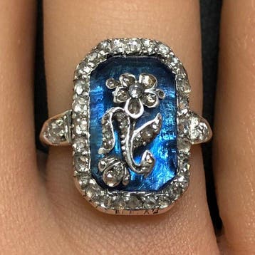 Sans prix de réserve - Bague - 18 carats Or jaune, Argent -