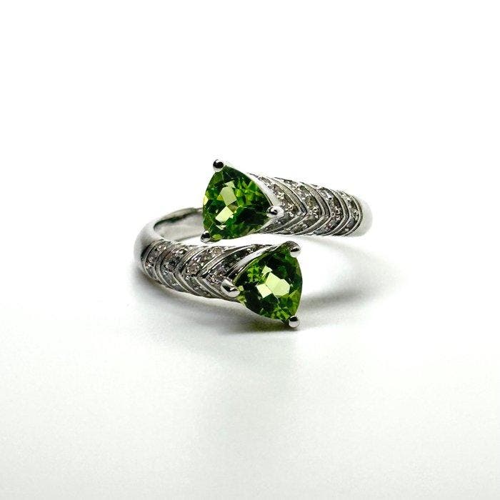 Zonder minimumprijs - Ring 925 zilver met natuurlijke, Handtassen en Accessoires, Ringen