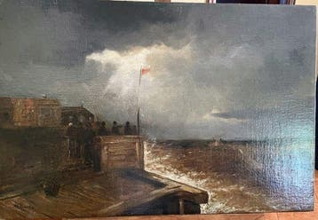 W. Burke (XIX) - Mare in tempesta, Antiek en Kunst