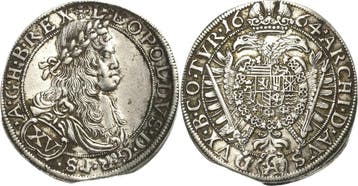 15 Kreuzer 1664, Habsburg Leopold I 1657-1705, Verzenden, België