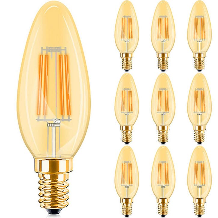 Brinton Voordeelpak 10x E14 LED Lamp Filament Amber 4W - Zee, Maison & Meubles, Lampes | Lampes en vrac, Envoi
