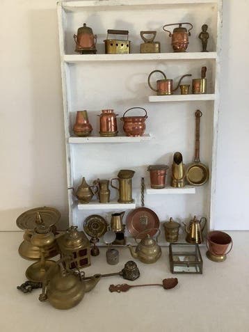 Themacollectie - Miniatuur van koper ,kannetje kolenkit