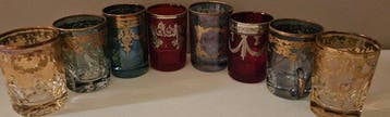 antica cristalleria italiana - Koffieservies (8) - full gold