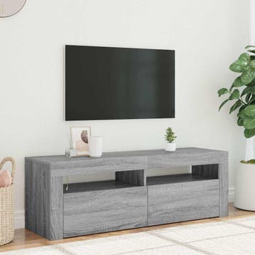 vidaXL Tv-meubel met LED-verlichting 120x35x40 cm grijs, Huis en Inrichting, Verzenden, Nieuw