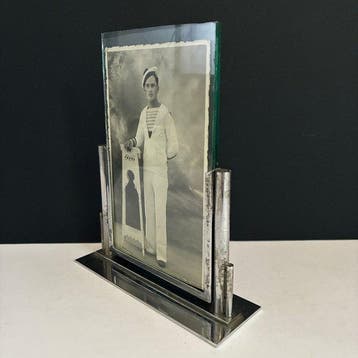 Fotolijst- Wolkenkrabberontwerp - gechromeerd messing -