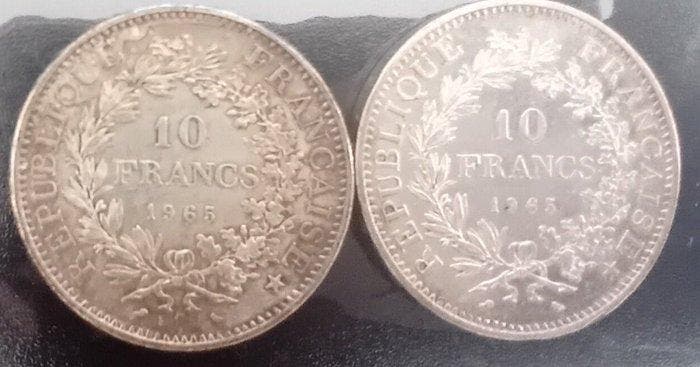 France. Lot de 25 monnaies en argent, 1961/1979, Timbres & Monnaies, Monnaies | Europe | Monnaies non-euro