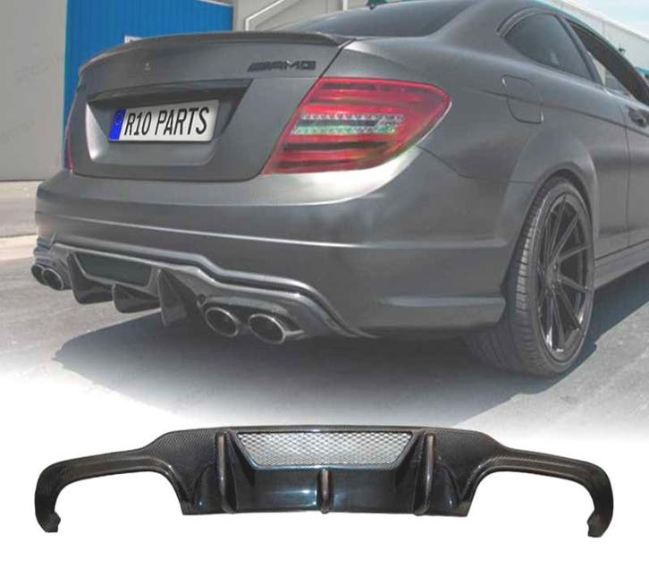 DIFFUSEUR ARRIÈRE MERCEDES W204 C63 11-13 CARBONE, Auto-onderdelen, Carrosserie, Verzenden