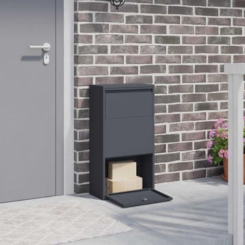 vidaXL Pakket Inwerpkoker met opslag Antraciet 44 x 22 x 82, Verzenden, Nieuw