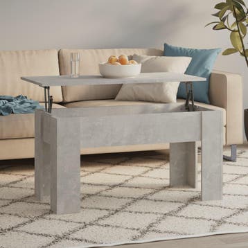 vidaXL Salontafel 101x49x52 cm bewerkt hout betongrijs, Verzenden