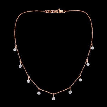 Chaîne - 18 carats Or rose - 0.87ct. tw. Diamant (Naturelle)
