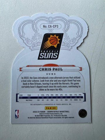 2022/23 Panini Crown Royale Chris Paul /49 Gesigneerde, Nieuw
