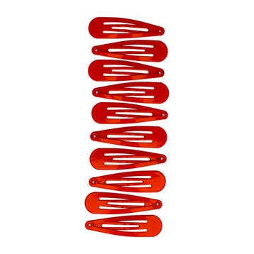 Haarspeld Klikklak 5cm - Rood - Set van 10, Nieuw