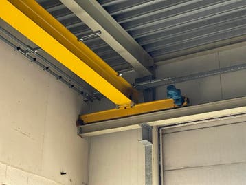 Demag enkelligger bovenloopkraan ± 12.300mm x 1t 001668U, Ophalen, Gebruikt