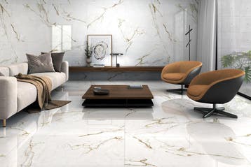 Alba Gold Goud Wit 60x120 vloertegel en wandtegel, Ophalen of Verzenden, Nieuw