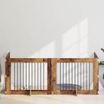 vidaXL Hondenhek met standaarden 4 pcs Oud hout 100 x 80 cm, Verzenden