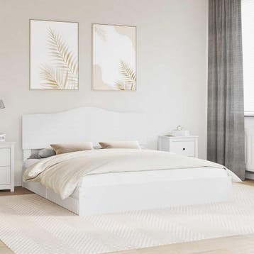 vidaXL Opbergbed met lade met hoofdeinde Wit 180 x 200 cm, Verzenden, Nieuw