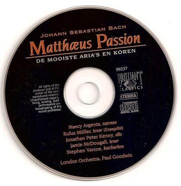 Johann Sebastian Bach / Nancy Argenta, Rufus Müller, Jonatha, Verzenden
