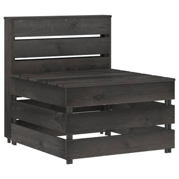 vidaXL Tuinmiddenbank pallet geïmpregneerd grenenhout grijs, Verzenden