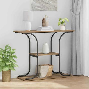 vidaXL Wandtafel Artisan Eiken 101 x 35 x 80,5 cm Bewerkt, Verzenden, Nieuw
