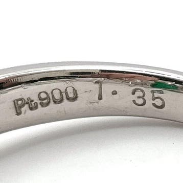Bague Platine Émeraude - Diamant, Handtassen en Accessoires, Nieuw