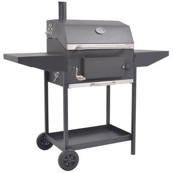 vidaXL Houtskoolbarbecue met onderplank zwart, Verzenden