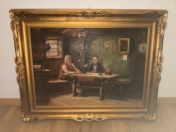Fritz Wagner (1896-1939), after - Wirtshausszene / Interieur, Antiek en Kunst