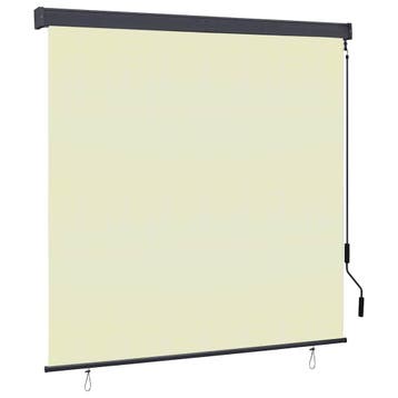 vidaXL Rolgordijn voor buiten 160x250 cm crème, Verzenden, Nieuw