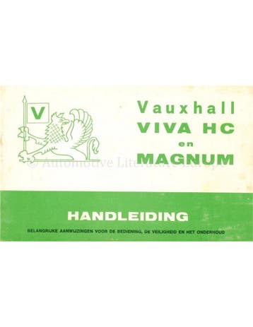 1974 VAUXHALL VIVA HC | MAGNUM INSTRUCTIEBOEKJE NEDERLANDS