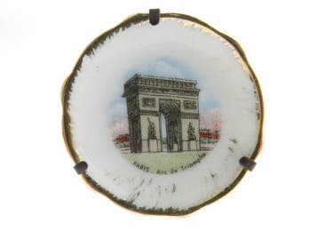 Miniatuur bordje Limoges - Parijs, Verzamelen, Verzenden, Gebruikt