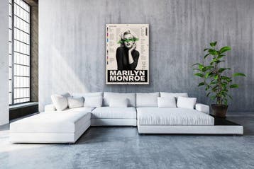 Eric Brumette - MARILYN MONROE GREEN PAPER - Toile L