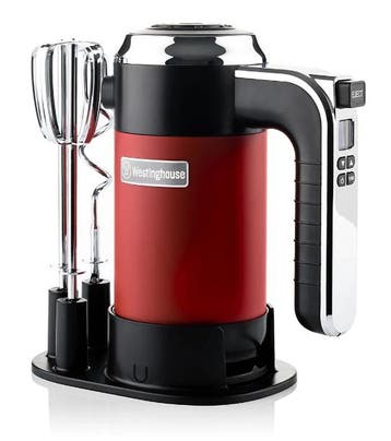 2dekans | Westinghouse Retro Handmixer 350W – Rood – 2, Elektronische apparatuur, Ophalen of Verzenden, Nieuw
