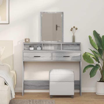 vidaXL Kaptafel Grijs Sonoma 100 x 41 x 140 cm Bewerkt hout, Verzenden, Nieuw