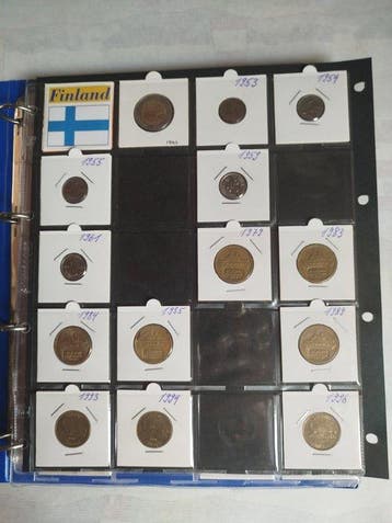 Zweden, Finland, Noorwegen, Denemarken. Lot 910 munten