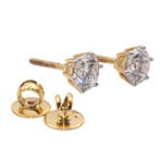 Oorstekers - 14 karaat Geel goud - 2.64ct. tw. Diamant