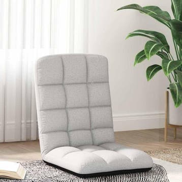 vidaXL Opvouwbare vloerstoel 71x51x62 cm stof wolkengrijs, Verzenden, Nieuw