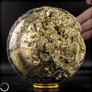Grote natuurlijke gouden pyriet Sphere/ Druzen- 4759.24 g