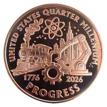 Verenigde Staten. 5 x 2026 1 oz America 250 Series – Quarter, Postzegels en Munten