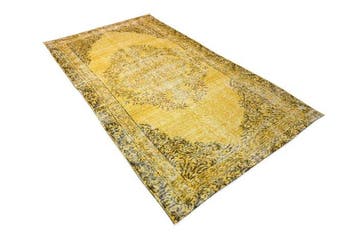 Goud Geel vintage - Vloerkleed - 270 cm - 145 cm - met, Huis en Inrichting, Nieuw