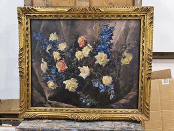 Escuela Impresionista Europea (XX) - Flores en Azul - NO