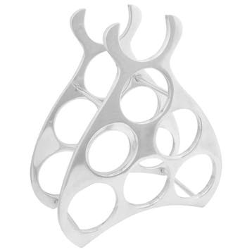 vidaXL Wijnrek Aluminium Zilver, Verzenden, Nieuw