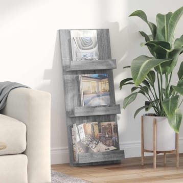 vidaXL Tijdschriftenrek Grijs Sonoma 43 x 11 x 102 cm, Verzenden, Nieuw