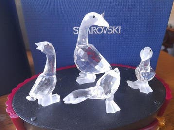 Swarovski - Beeldje - Ganzen familie - Kristal