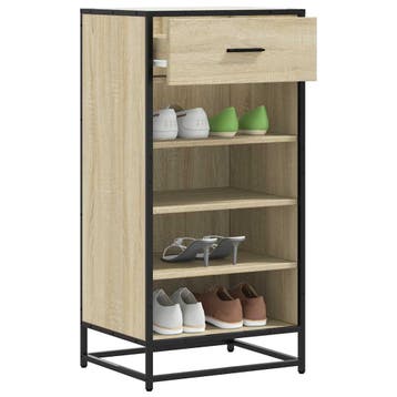 vidaXL Schoenenrek 48x38x97,5 cm bewerkt hout sonoma, Verzenden, Nieuw