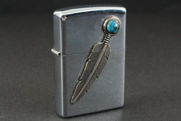 Zippo - Feather & Turquoise Emblem - Zonder minimumprijs -