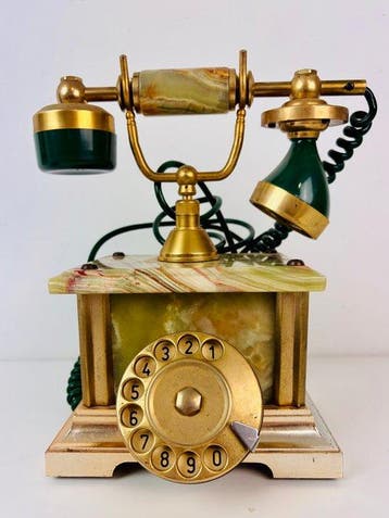 Analoge telefoon - Vintage draaischijftelefoon van onyx en
