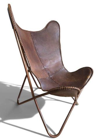 Fauteuil - chaise papillon - Cuir, Métal - Chaise papillon -, Nieuw